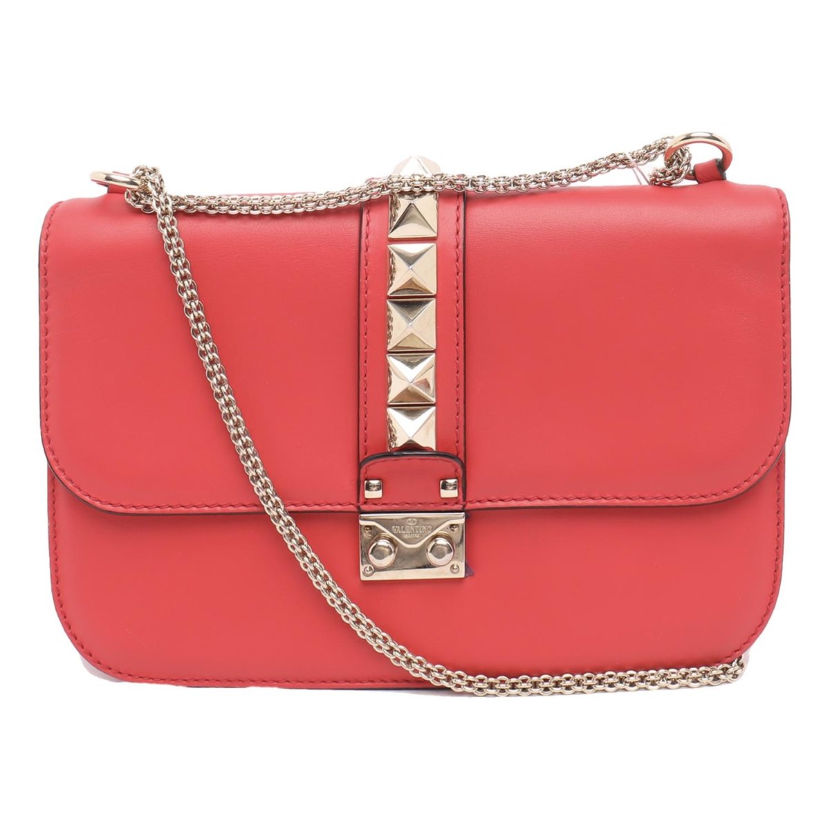 Glam Lock leather crossbody bag