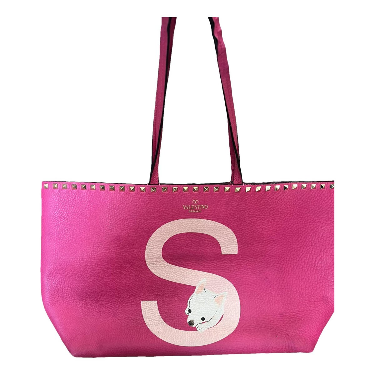 Go logo leather handbag