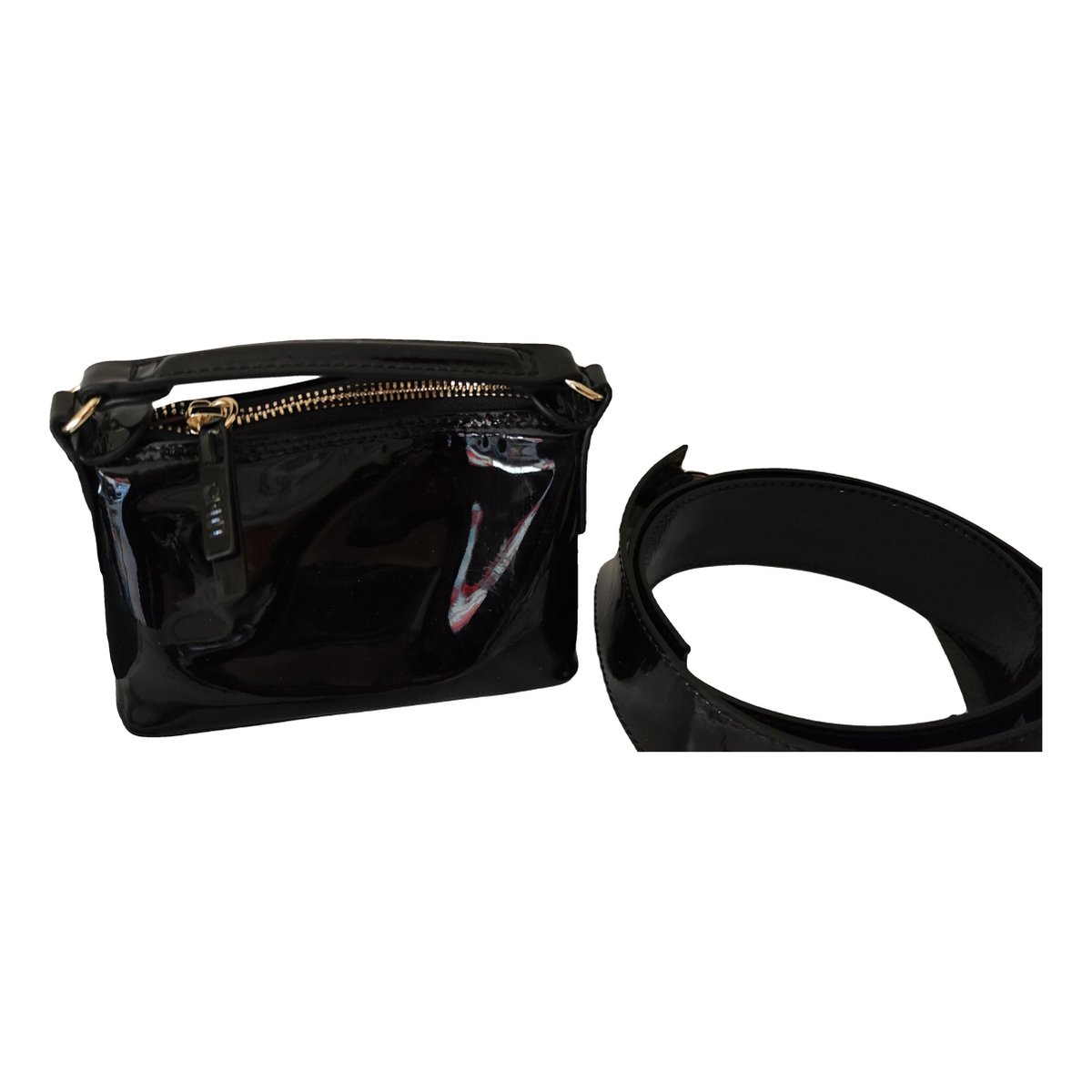 Patent leather handbag