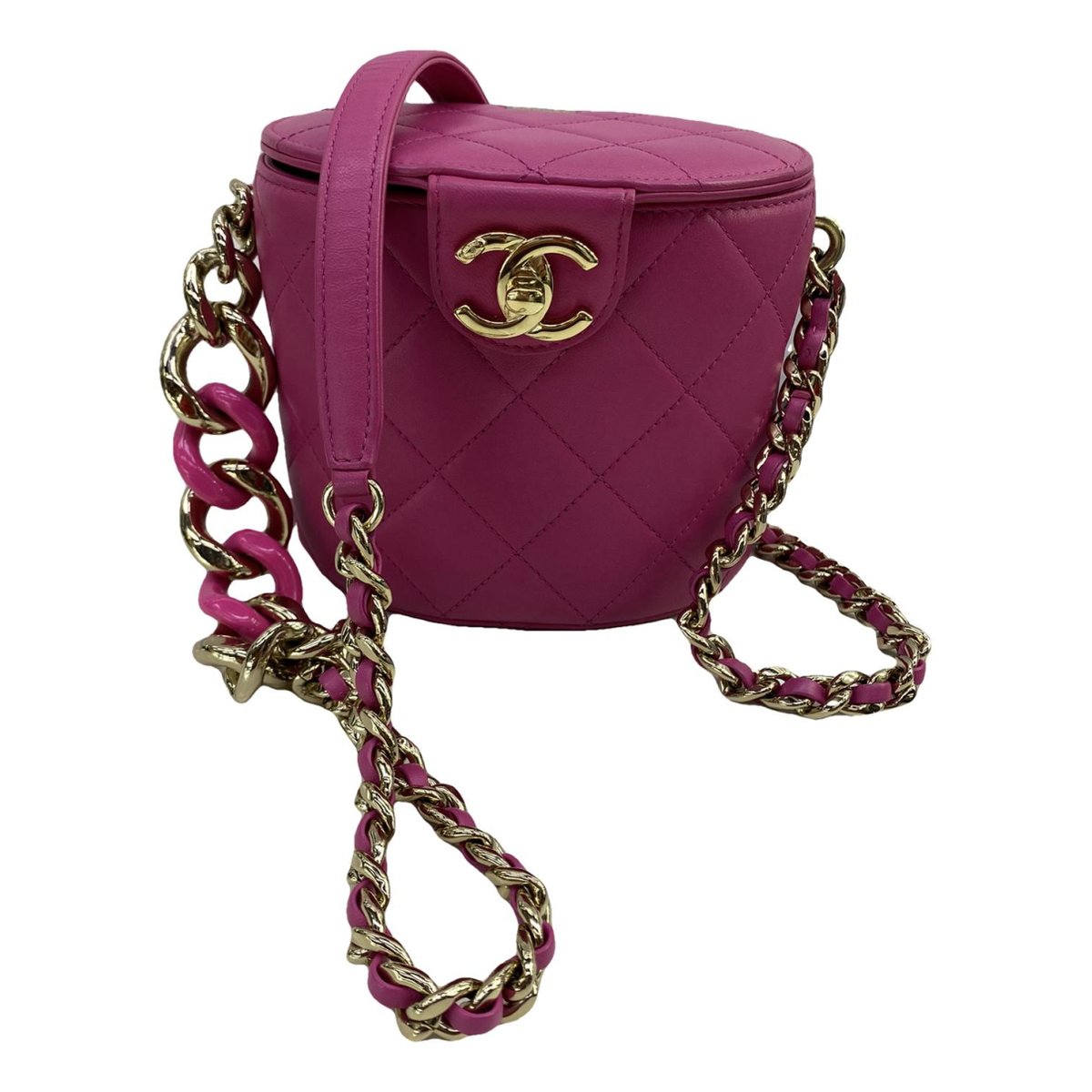 Vanity leather handbag