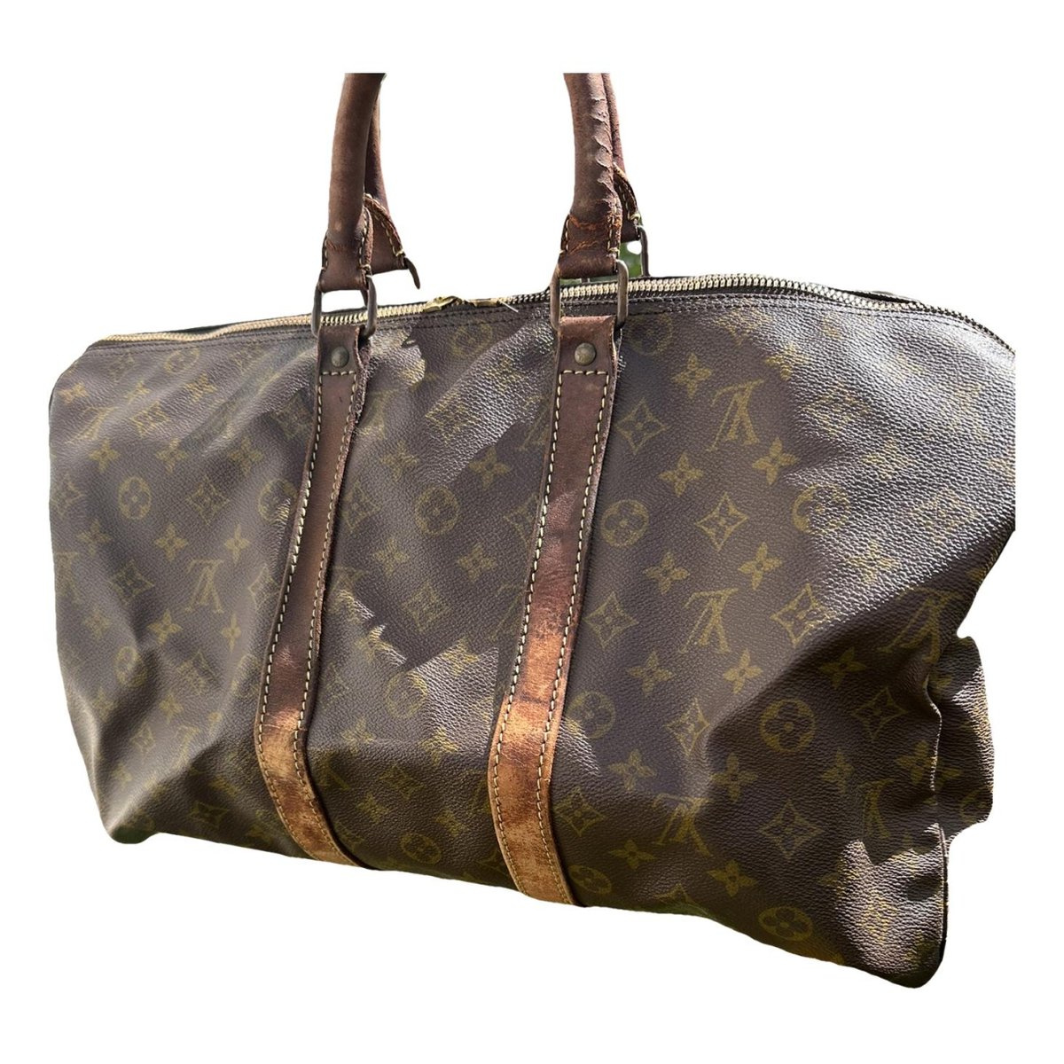 Keepall leather travel bag