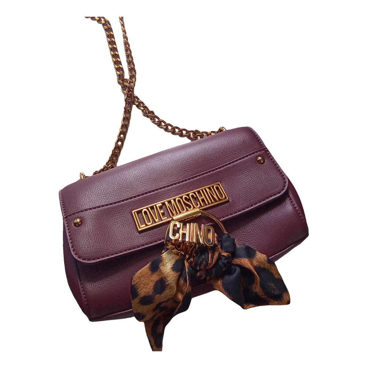 Biker leather handbag