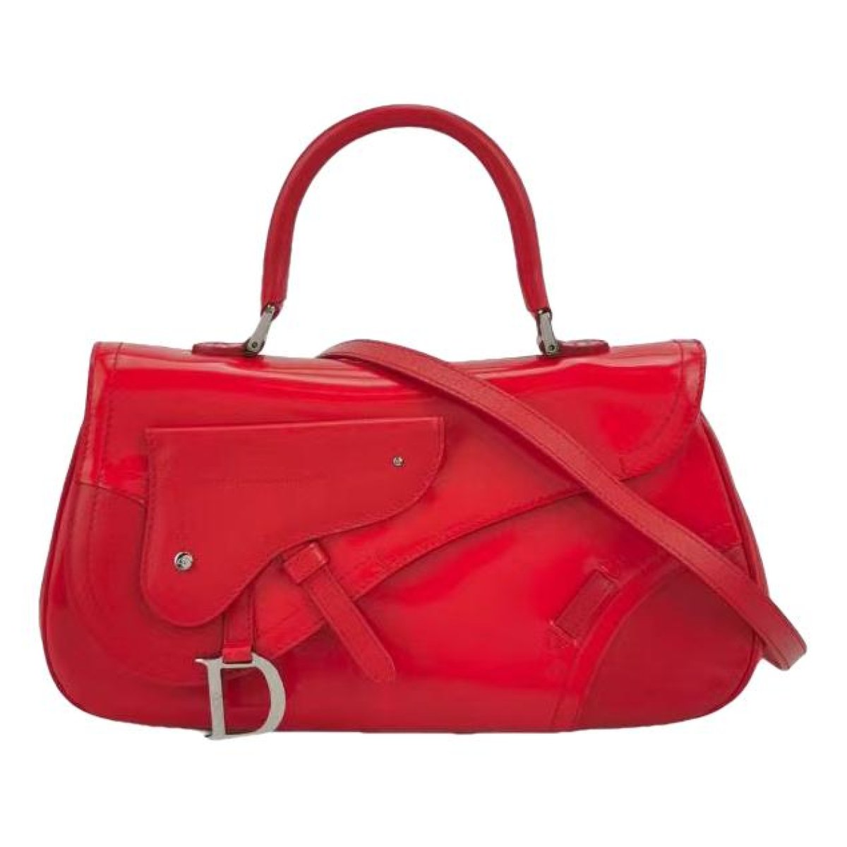 Double Saddle leather handbag