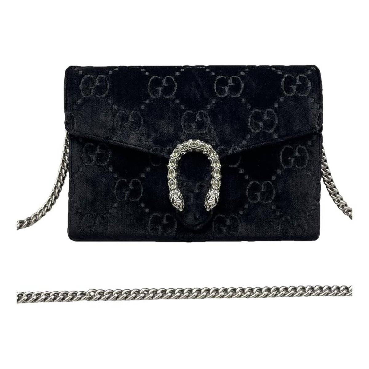 Dionysus Chain Wallet velvet crossbody bag
