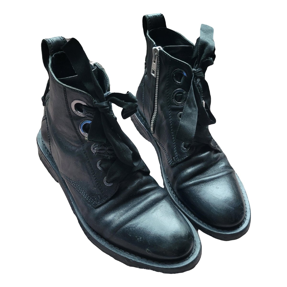Laureen Roma leather biker boots