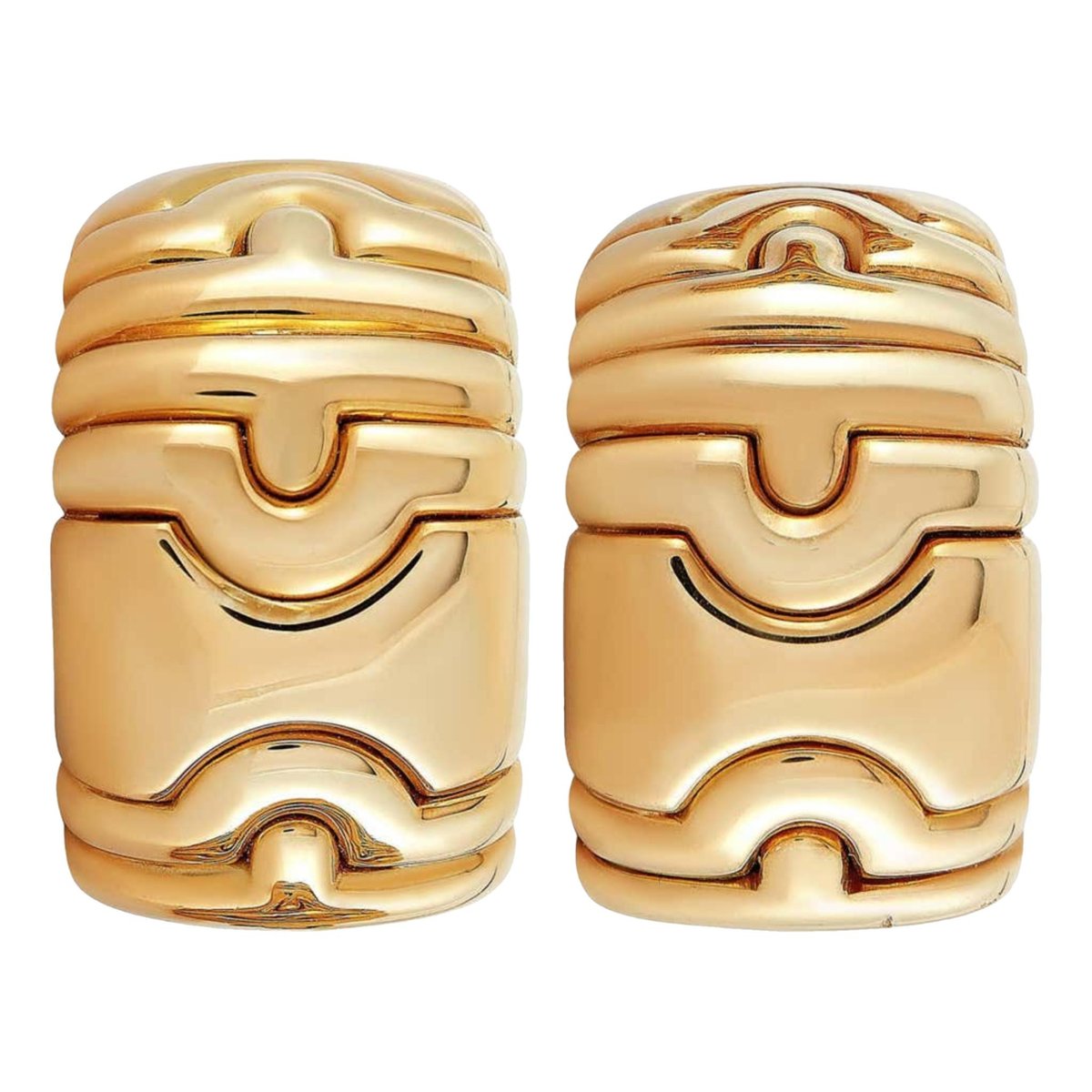 Parentesi yellow gold earrings