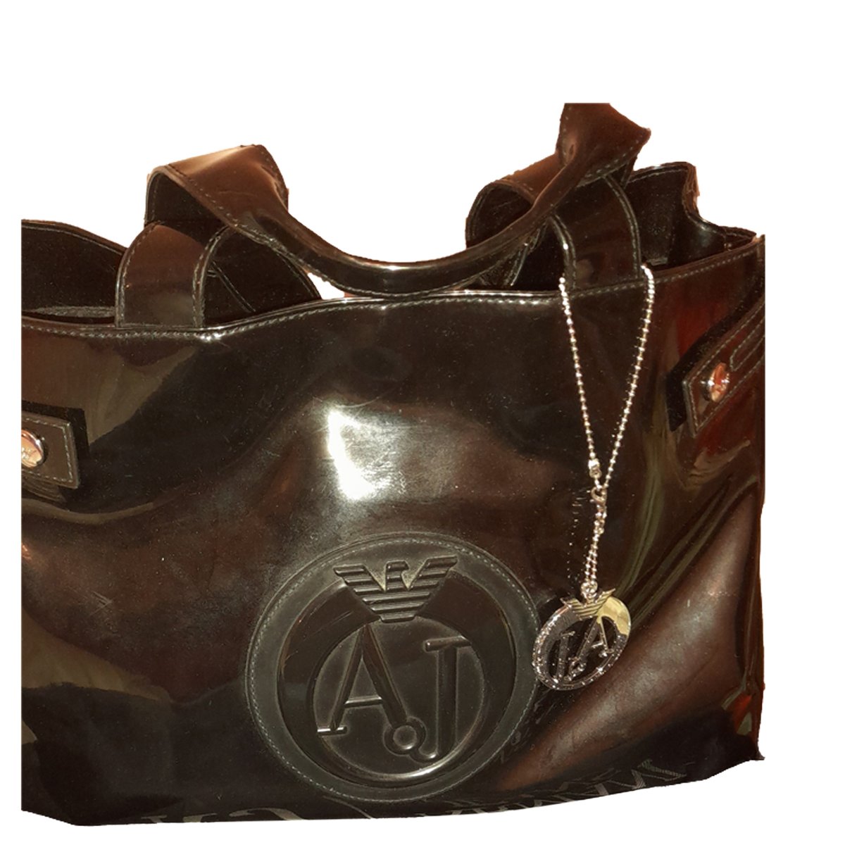 Patent leather handbag
