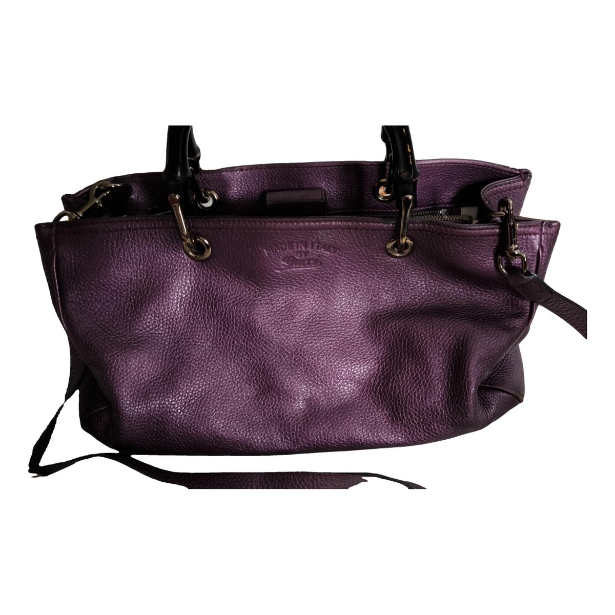 Bamboo leather handbag