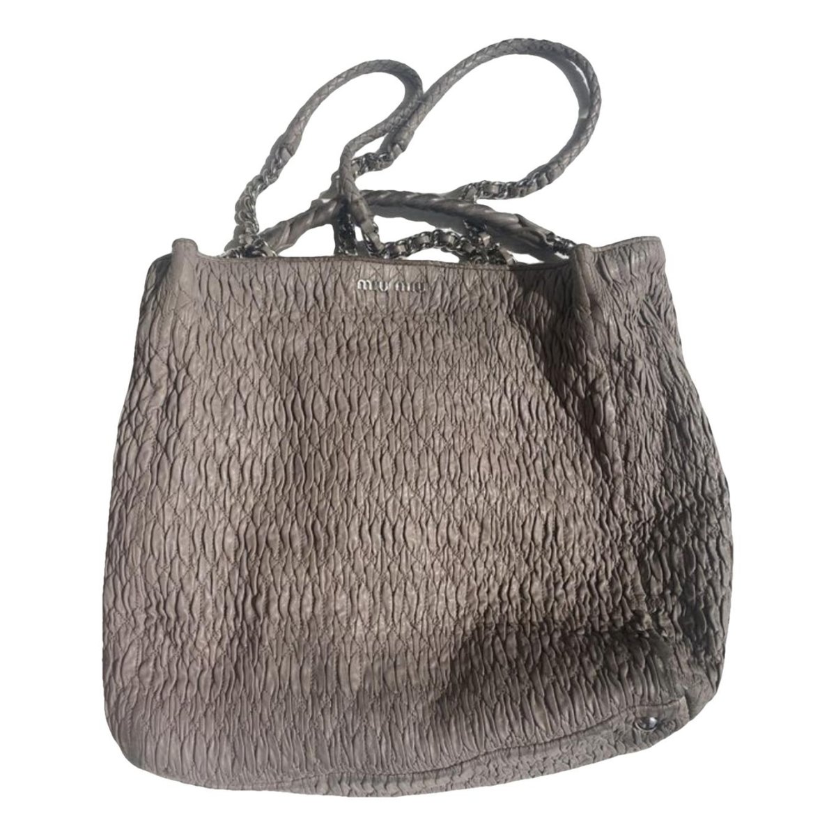 Matelassé leather tote
