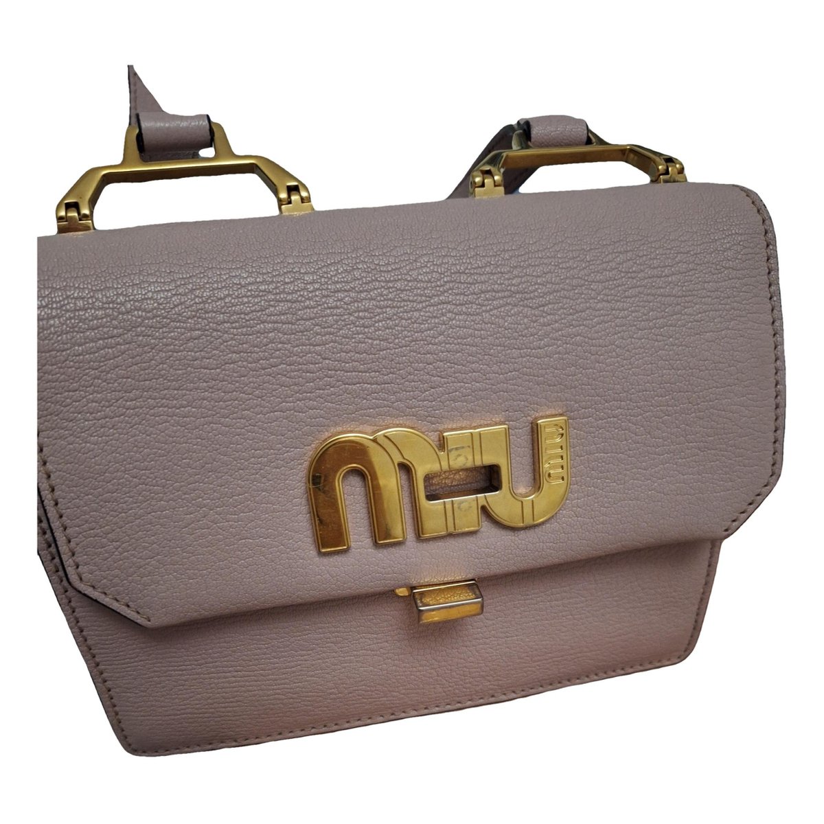 My Miu leather handbag