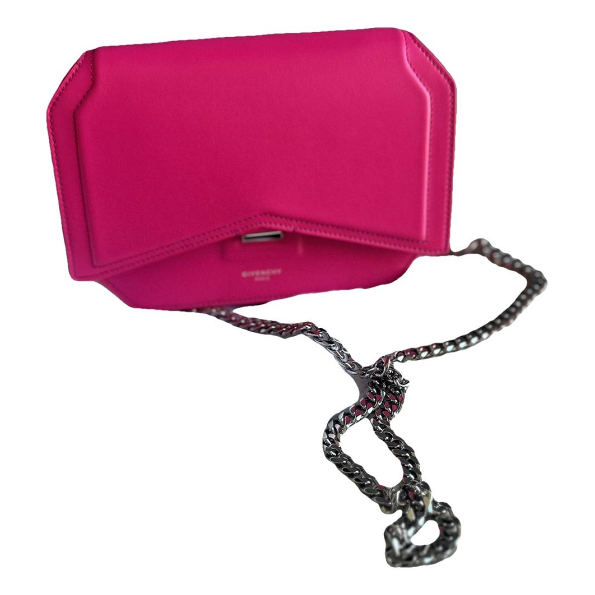 Bow Cut leather clutch bag