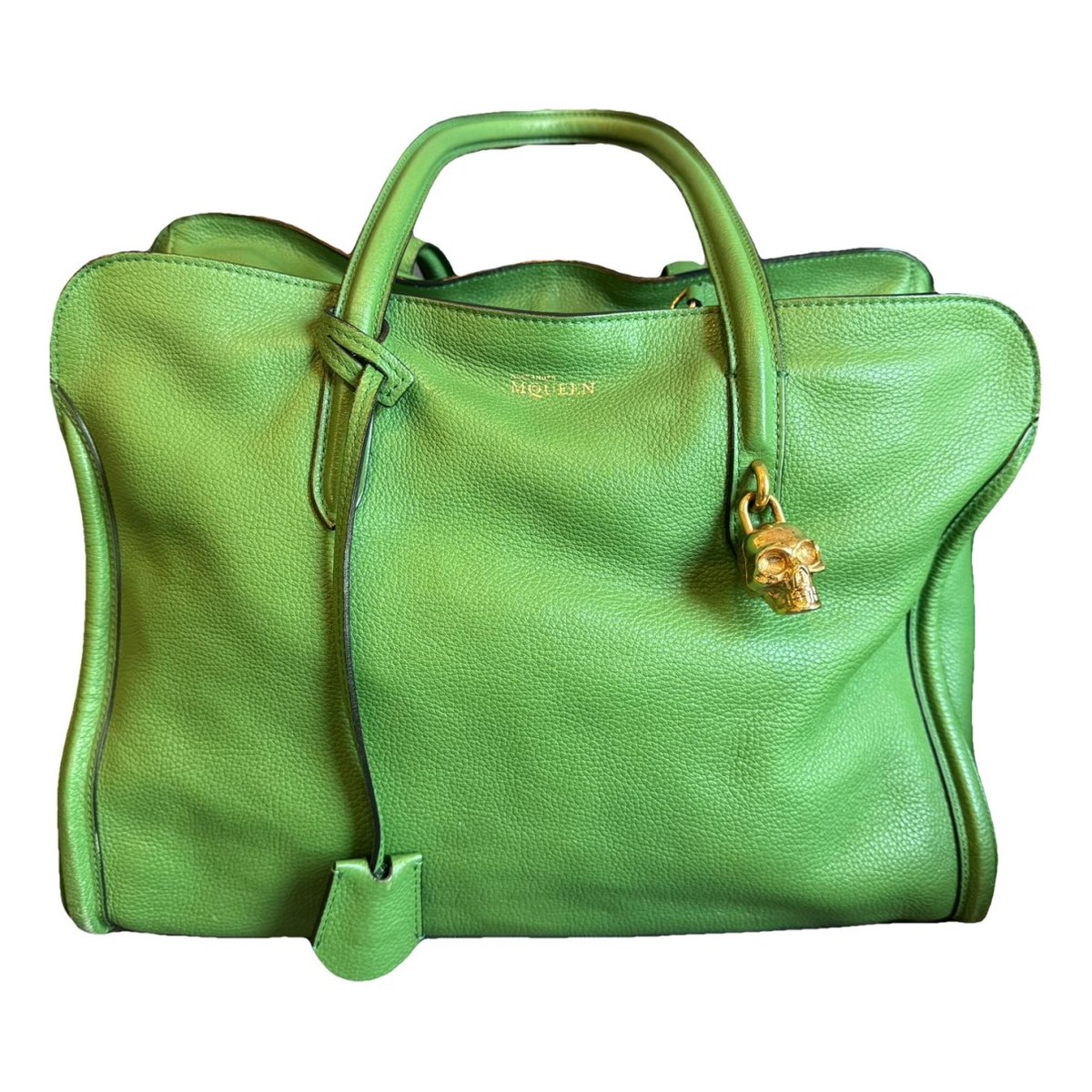 Skull leather handbag