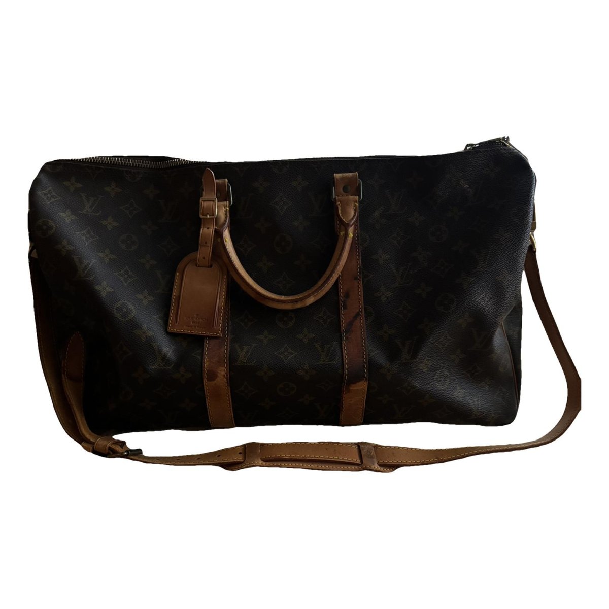 Keepall leather travel bag