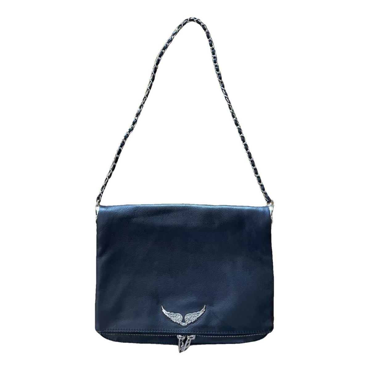 Optimiste leather clutch bag