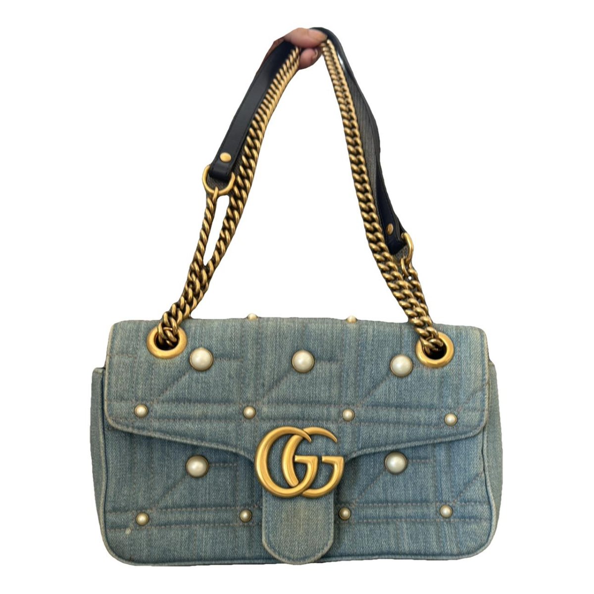 GG Marmont Flap cloth crossbody bag