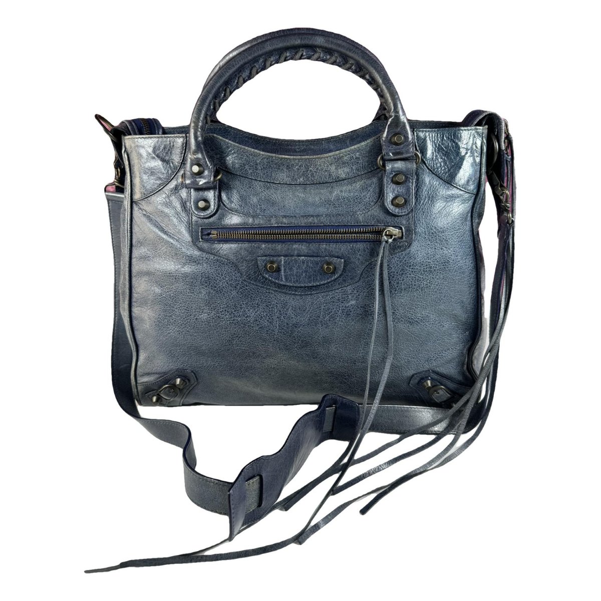 City leather handbag