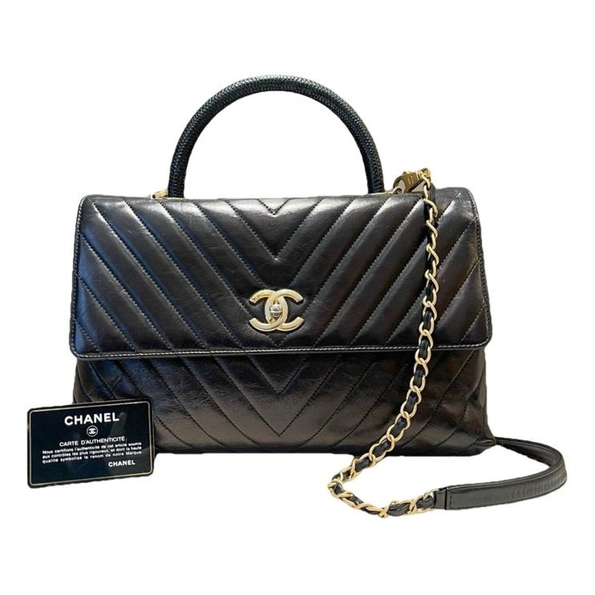 Coco Handle leather handbag