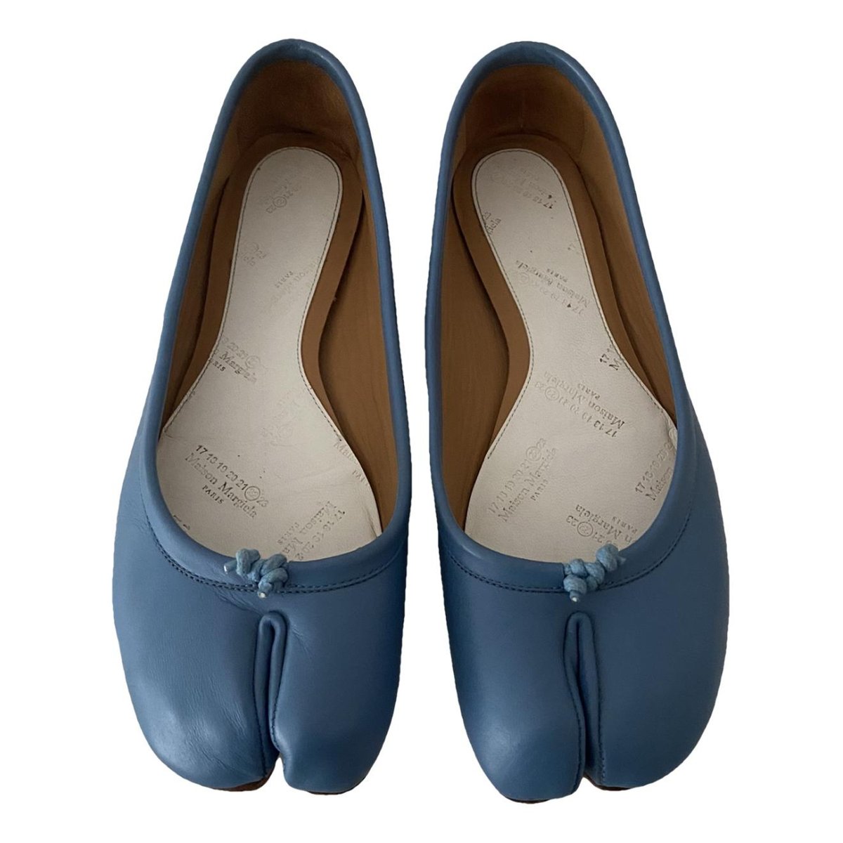 Tabi leather ballet flats
