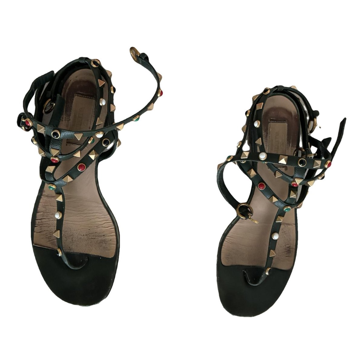 Rockstud leather sandal