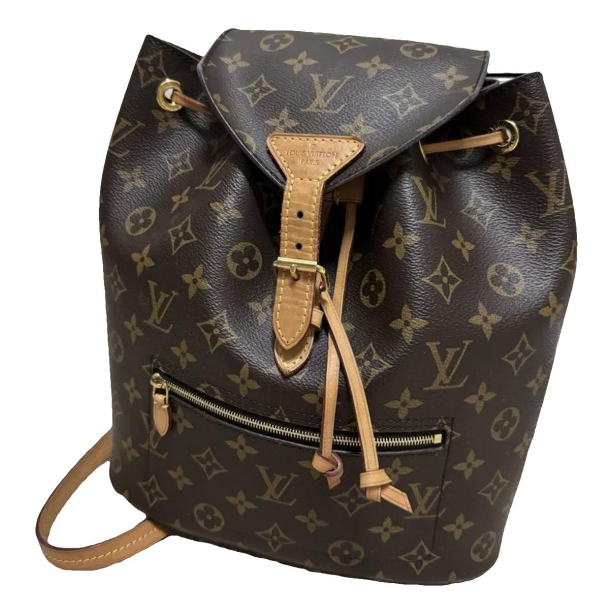 Montsouris Vintage leather backpack