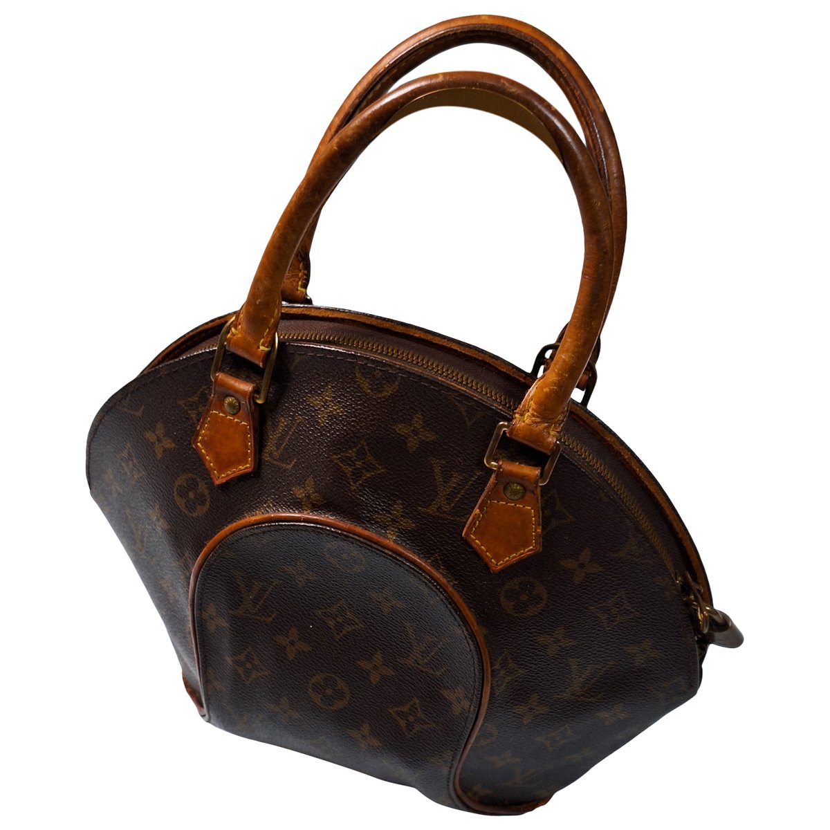 Ellipse leather handbag