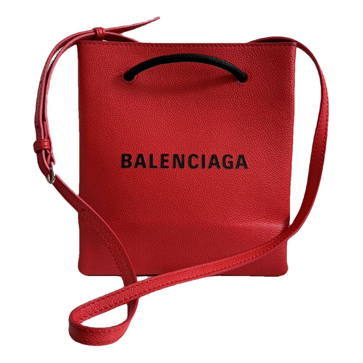 Shopping North South leather handbag