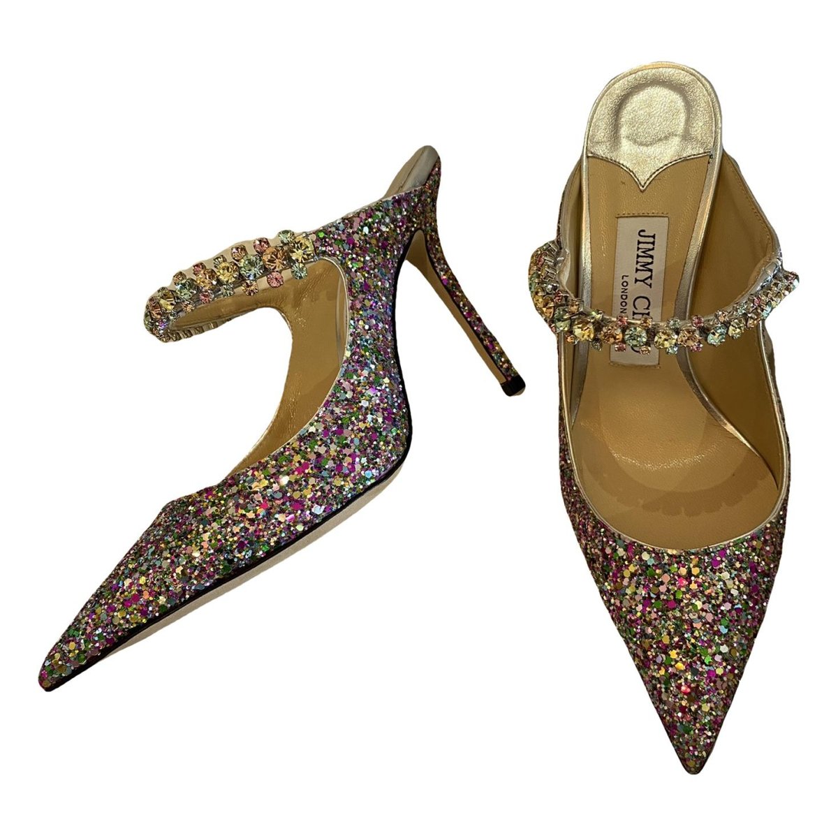 Bing glitter mules & clogs