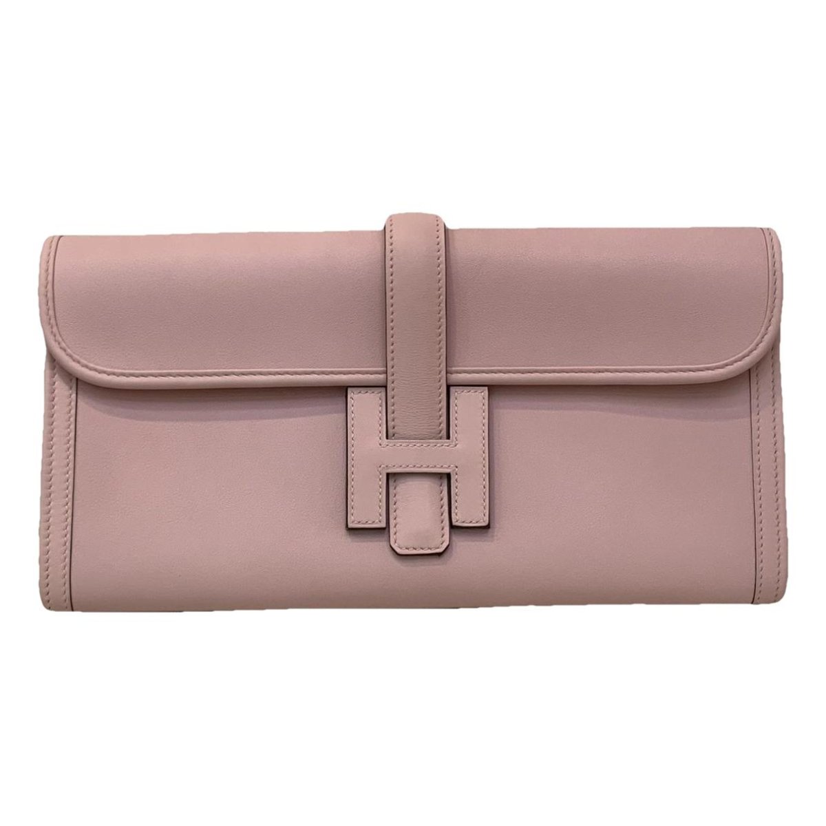 Jige leather clutch bag