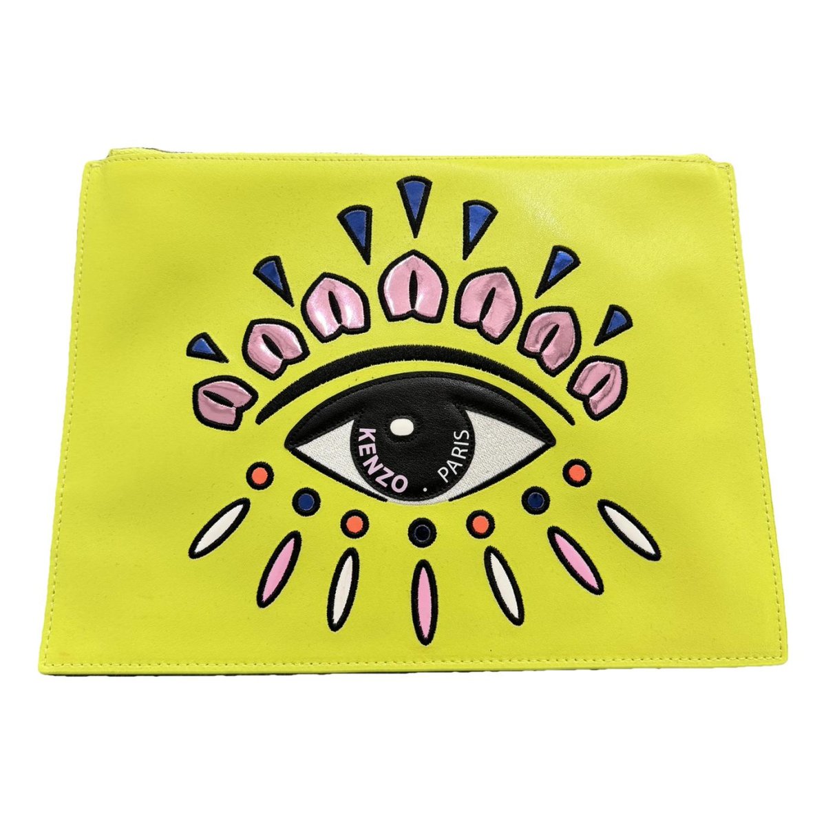 Leather clutch bag