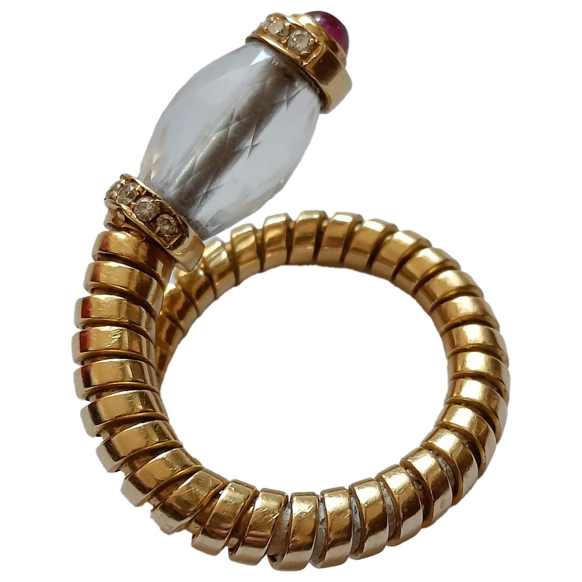 Tubogas yellow gold ring