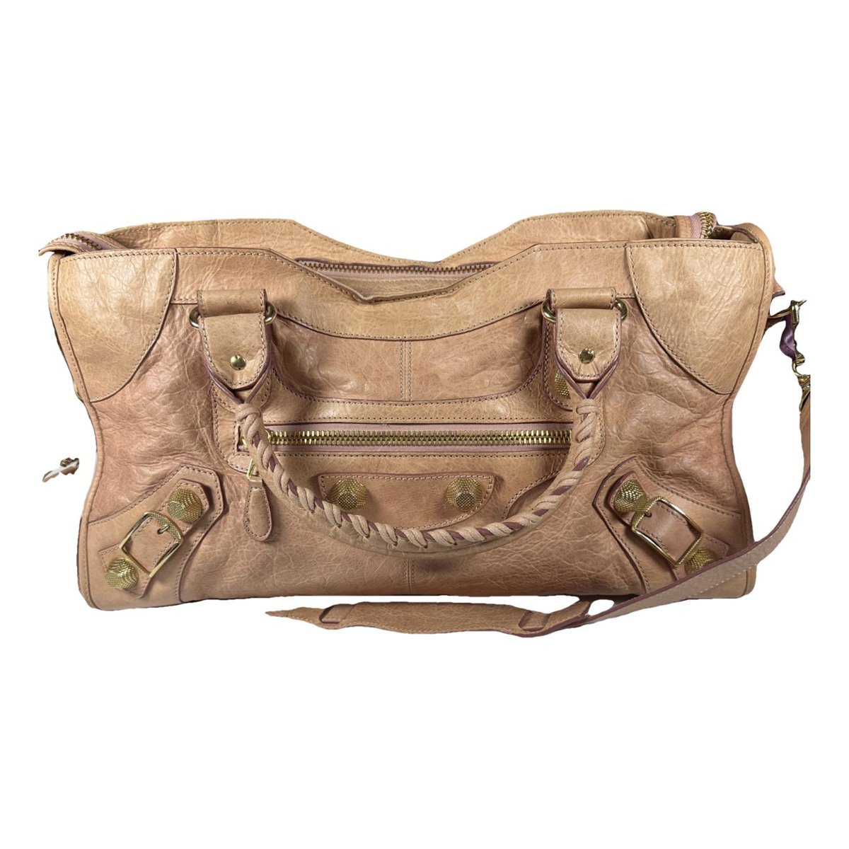 City leather handbag