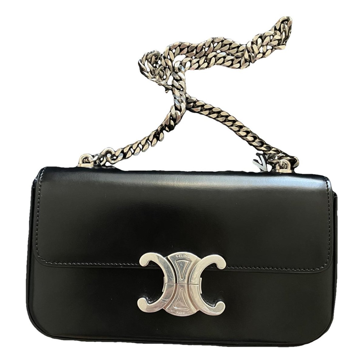 Triomphe chain leather crossbody bag
