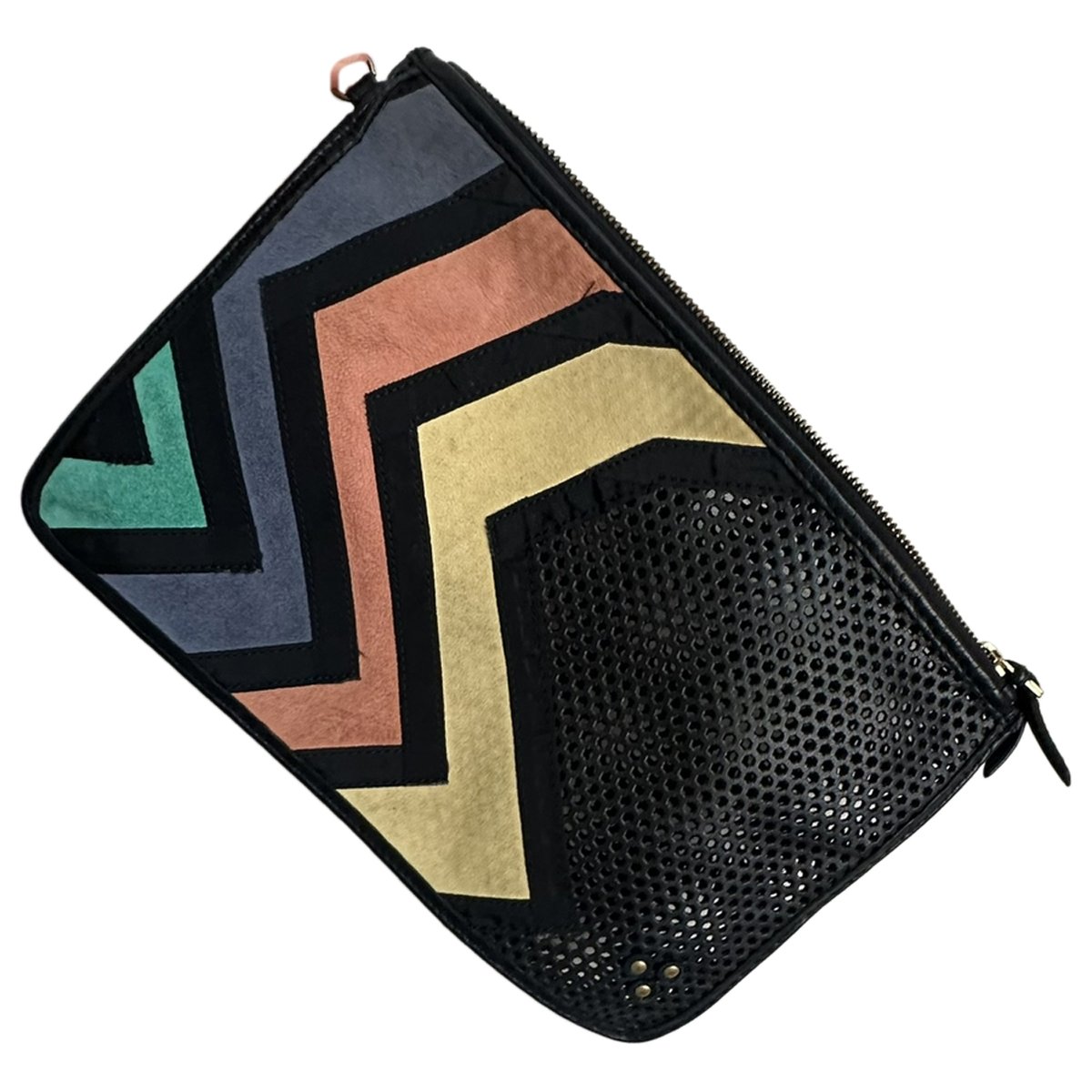 Popoche leather clutch bag