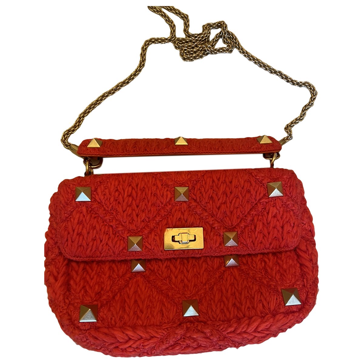 Roman Stud wool crossbody bag