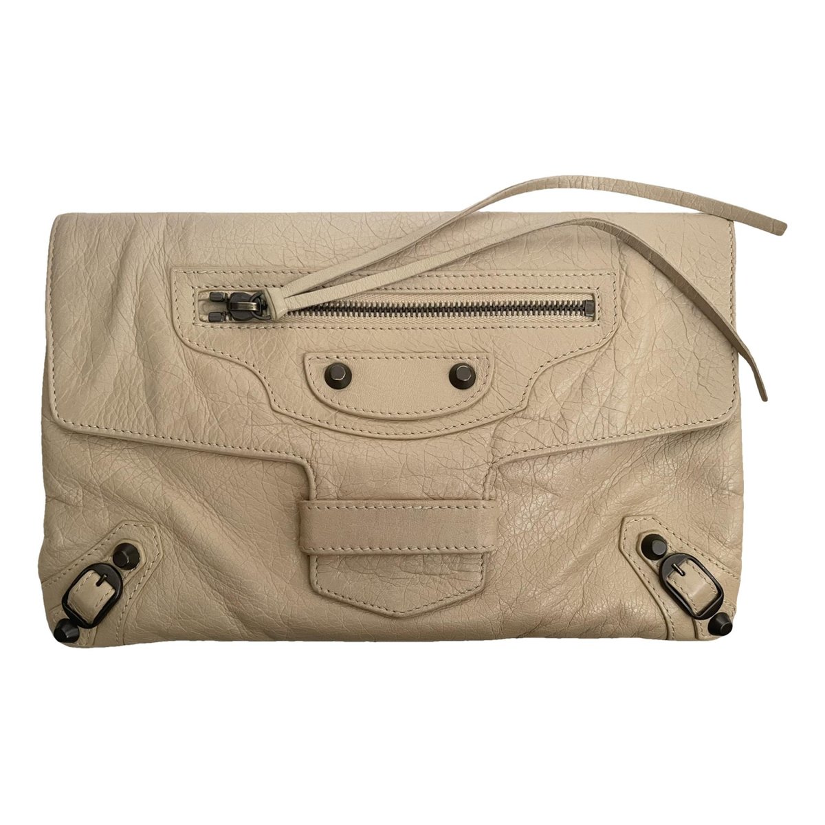 Envelop leather clutch bag