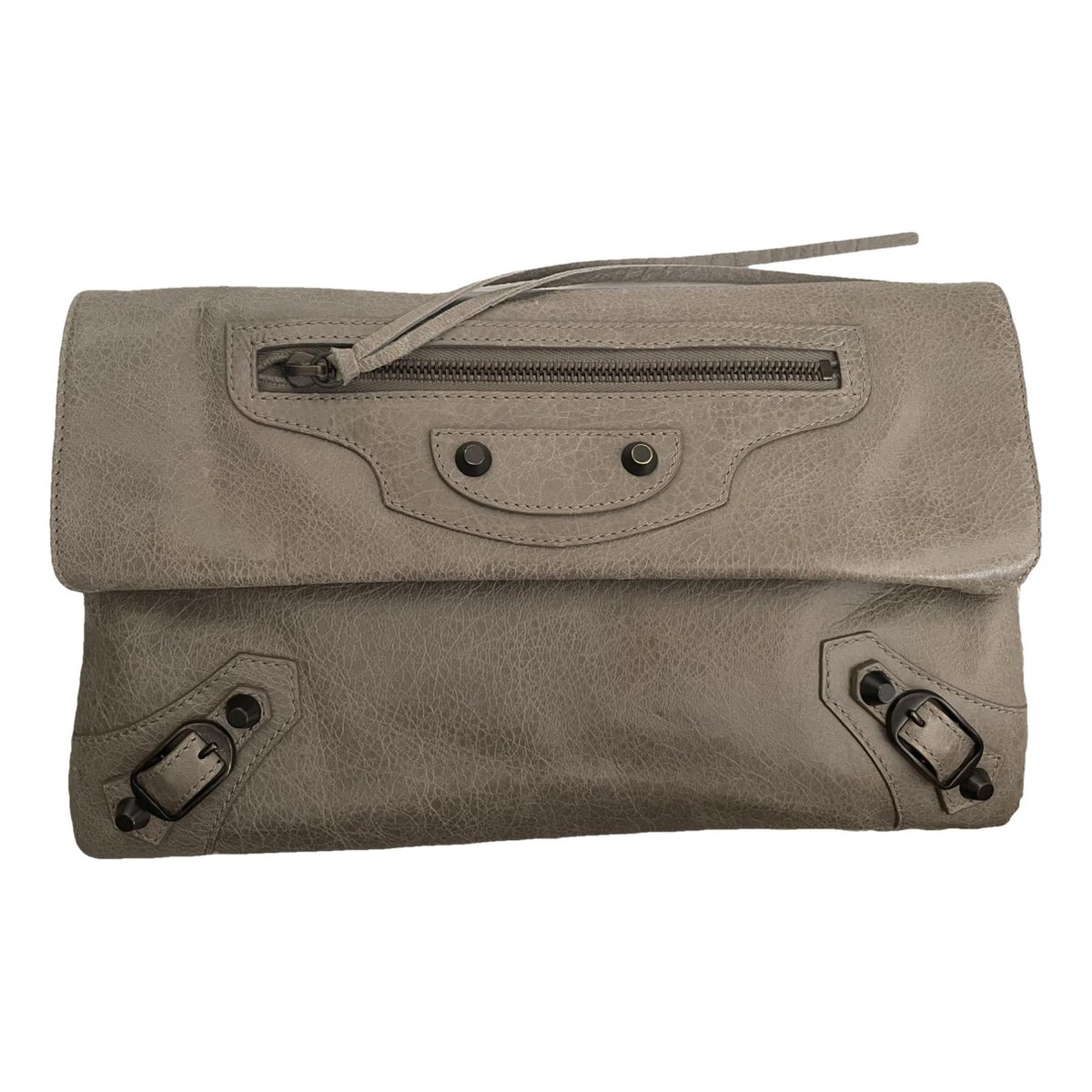 Envelop leather clutch bag