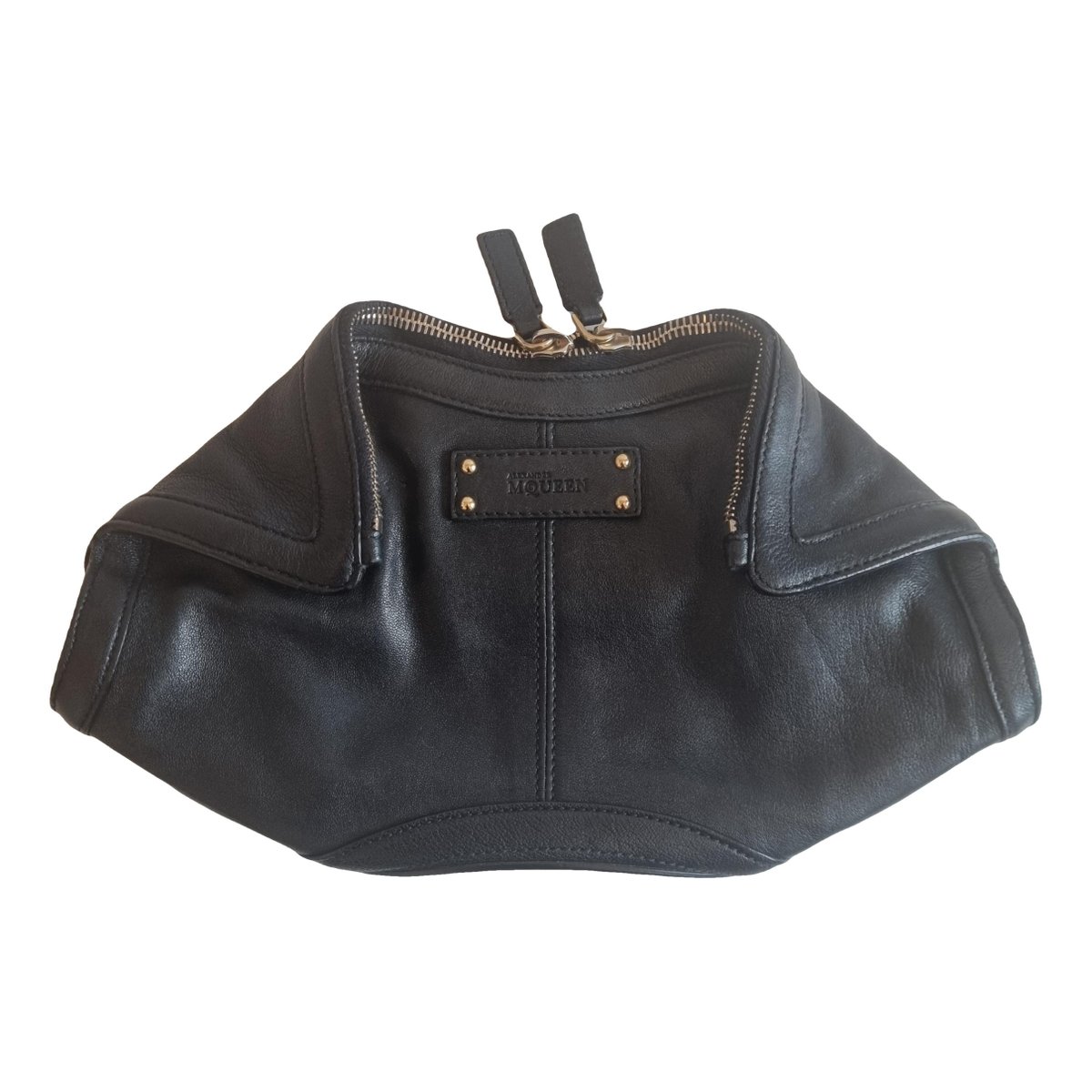 Manta leather clutch bag
