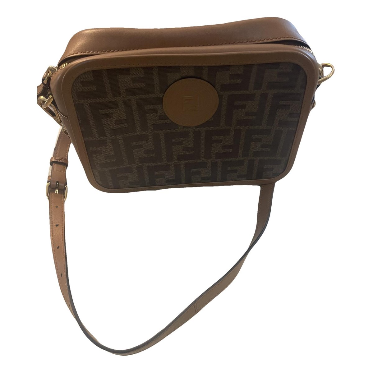 Double F leather crossbody bag