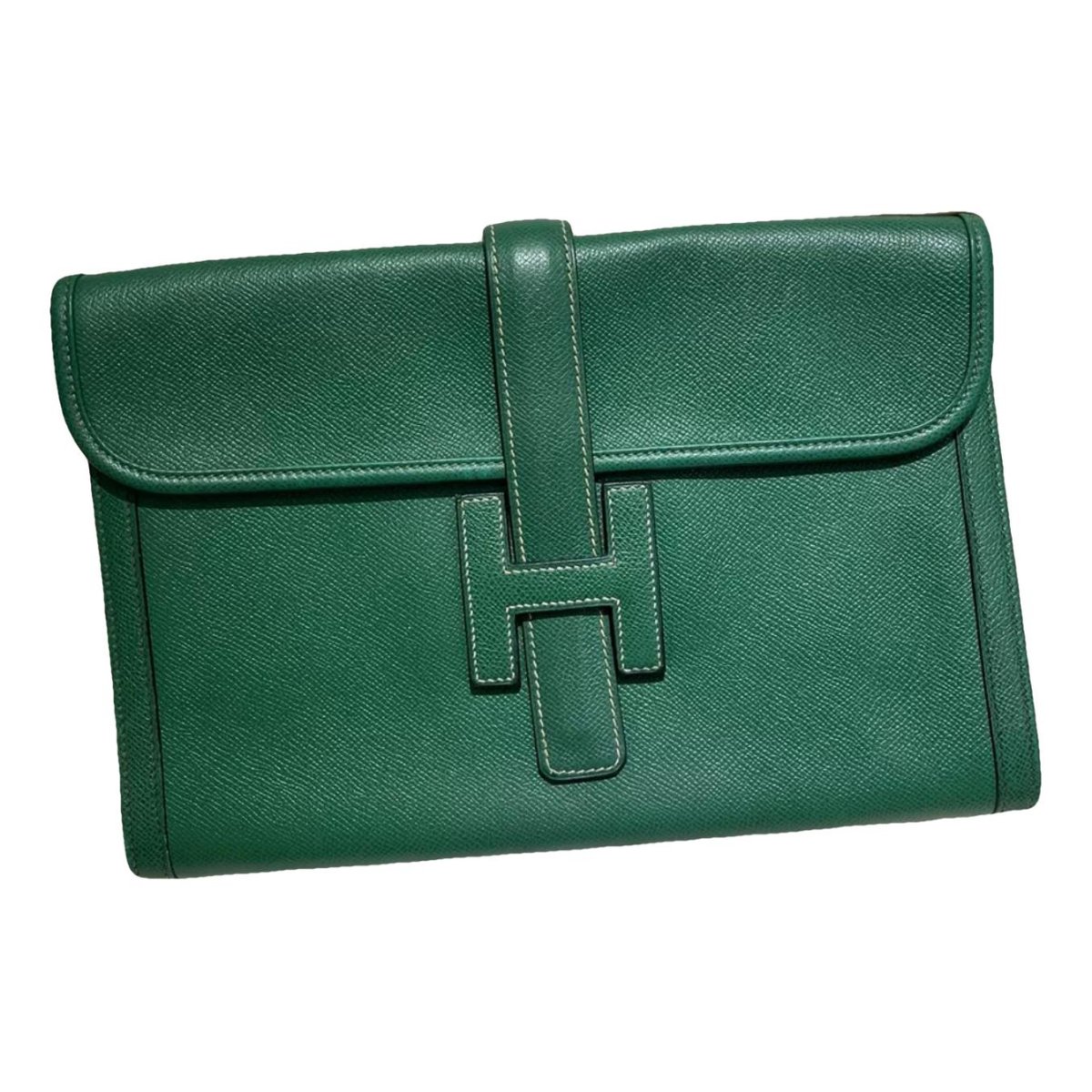 Jige leather clutch bag