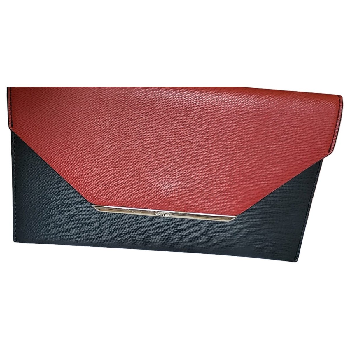 Lettrines leather clutch bag