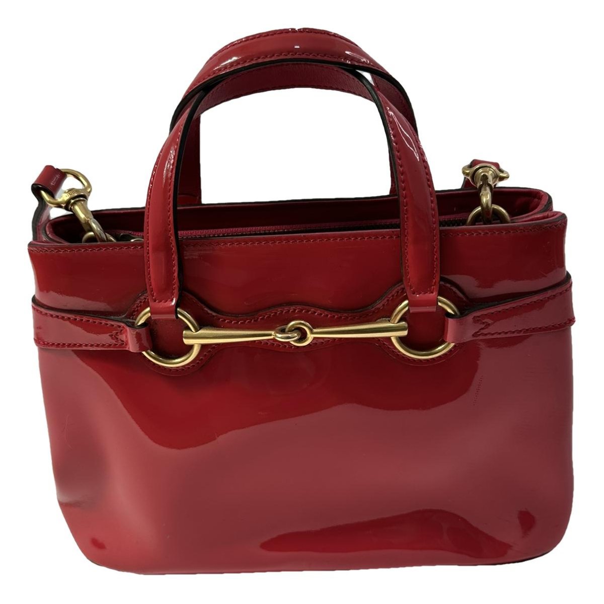 Bright Bit patent leather handbag