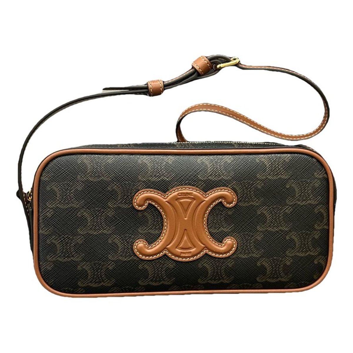 Triomphe Long cloth handbag