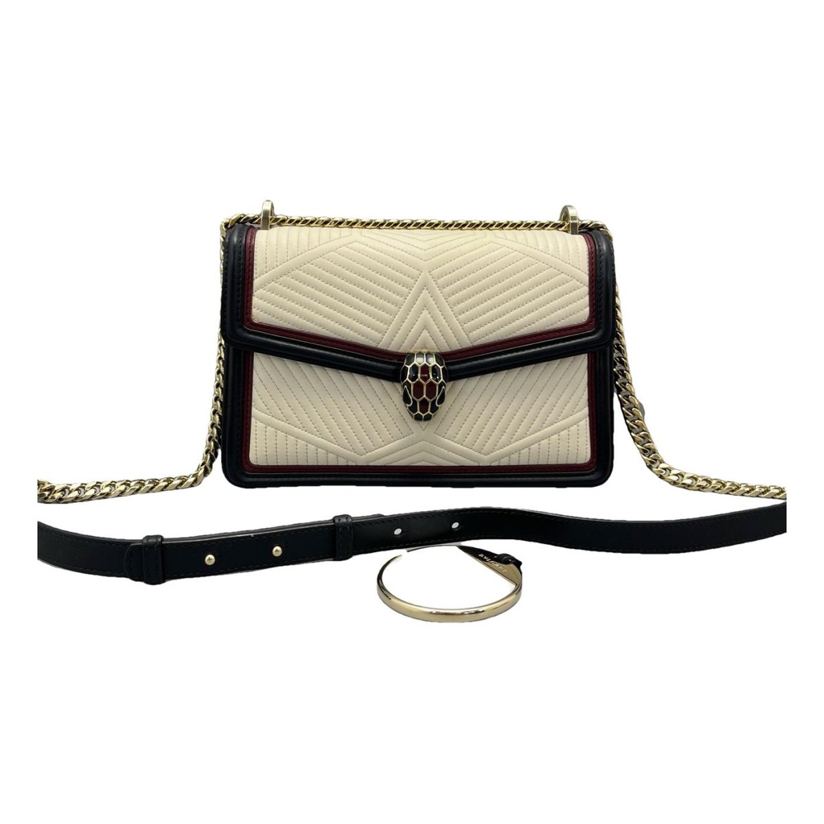 Serpenti leather handbag