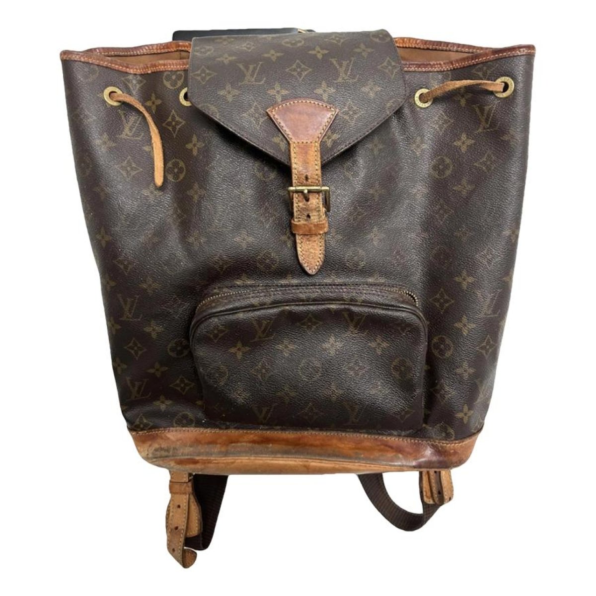 Montsouris Vintage leather backpack