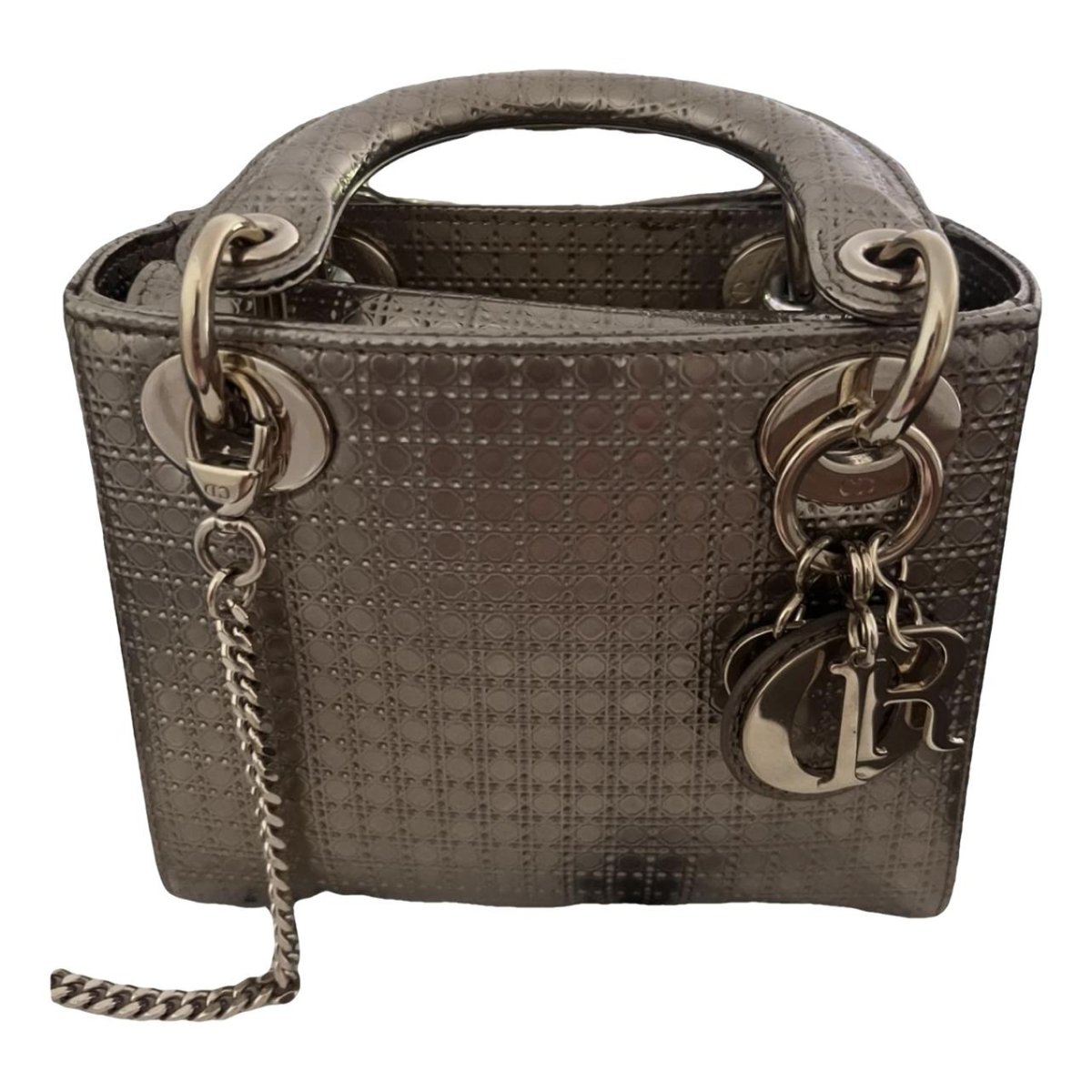 Lady Dior patent leather handbag