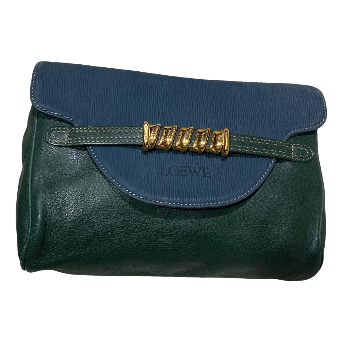 T Pouch leather clutch bag