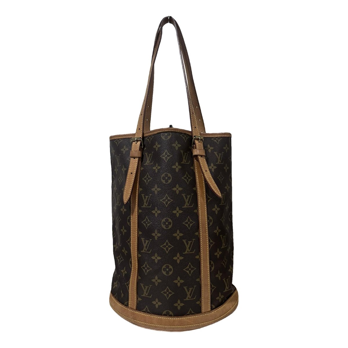 Bucket leather handbag