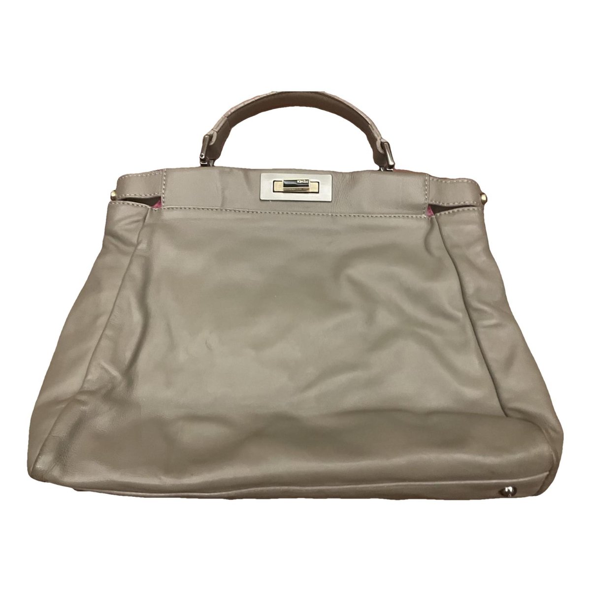 Peekaboo leather tote