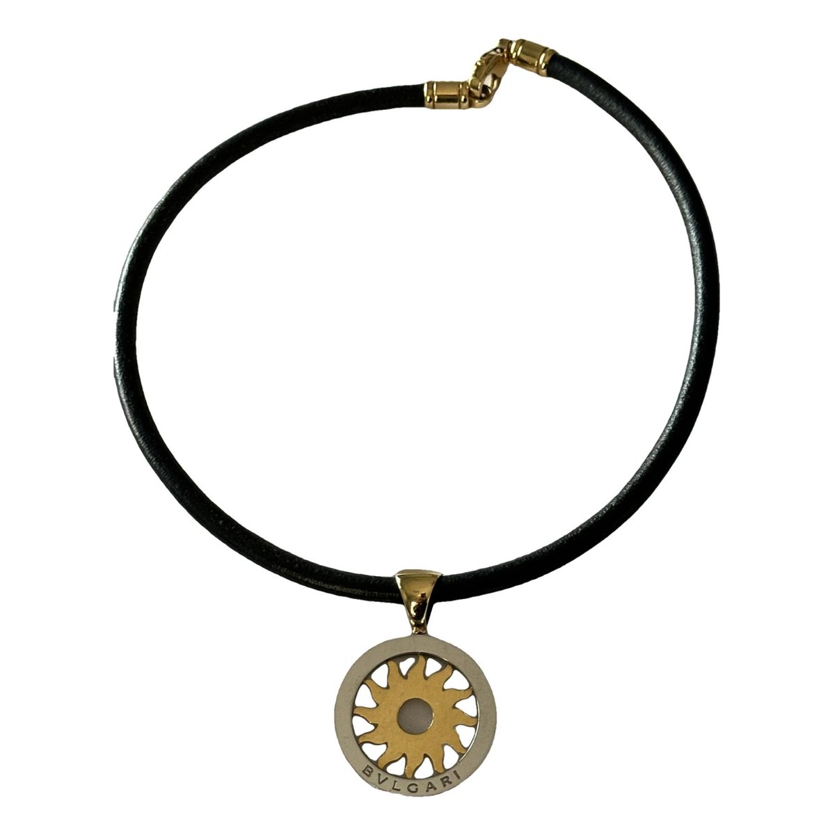 Tondo yellow gold pendant