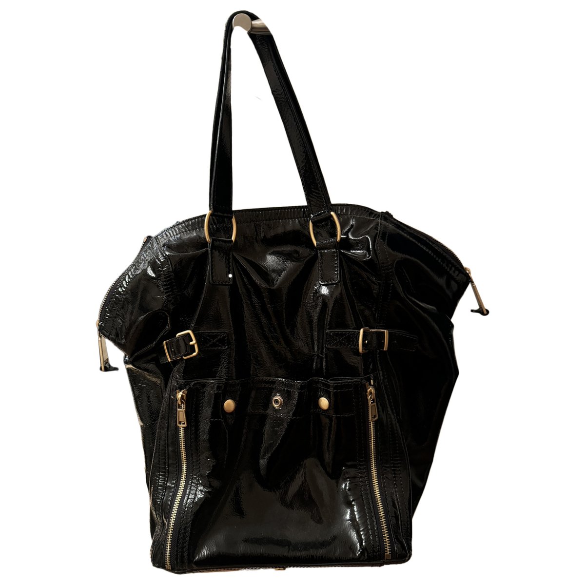 Downtown patent leather handbag